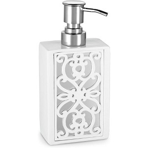 Creative Scents Mirror Janette White Soap Dispenser - 1 of 4