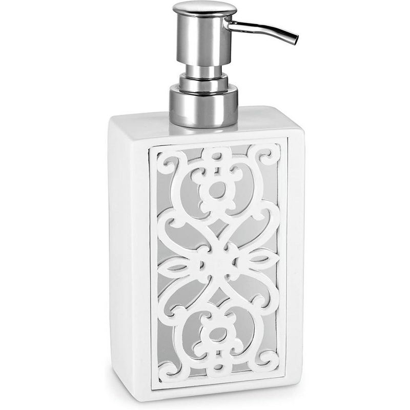 Creative Scents Mirror Janette White Soap Dispenser, 1 of 7