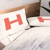 Deny Designs King April Lane Art Block Red Monogram H Microfiber Printed Pillow Sham - 2 of 3
