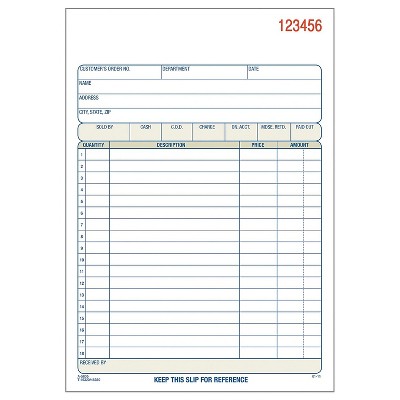 Adams Carbonless Sales Order Books 8" x 6" 2-Parts 446734