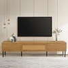 Dexmalle Wood Modern Farmhouse TV Stand for TVs up to 80'' with Metal Legs - 2 of 4