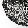 Marta Barragan Camarasa Wild abstract jungle on black Round Floor Pillow - Deny Desings - 3 of 4