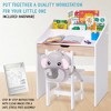Lil’ Jumbl Toddler Wooden Study Desk and Chair Set with Writing Table, Storage Drawer & More - 3 of 4