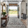 TackView Washable Low Pile Soft Design, Non-Slip, Stain Resistant, Vintage Distressed, for Living Room, Kitchen, Entryway - 2 of 4