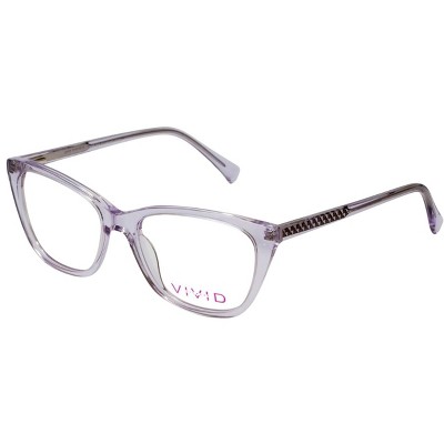 Vivid Designer Reading Blue Light Blocking Eyeglasses 886 in Light Blue 53 mm
