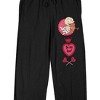 Rugrats Tommy Heart & Cupid Arrows Adult Black Sleep Pajama Pants - 2 of 4
