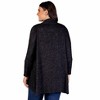 24seven Comfort Apparel Plus Size Open Front Long Sleeve High Low Cozy Cardigan - 3 of 4