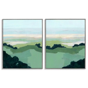 Stupell Industries Hill Side Nautical Landscape Abstract 2pc Framed Giclee Art Set, Gray, 24" x 30" - 1 of 4