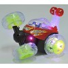 JuzToys Twist and Turn RC Stunt Car, Rechargeable Remote Control Car with LED Lights and Music – Red - image 4 of 4