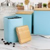 MegaChef 3 Piece Square Iron Canister Set in Turquoise - 3 of 4