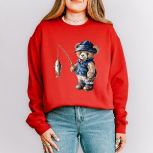 Simply Sage Market Teddy Bear Fisherman Sweatshirt - 1 of 4
