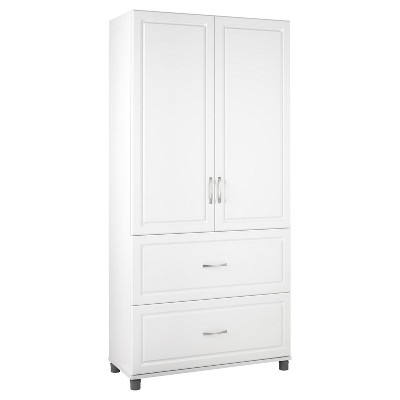 36" Boost 2 Door/2 Drawer Storage Cabinet White - Room & Joy