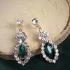 SOHI Women's Silver Dazzling Drop Earrings - 2 of 3