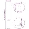 vidaXL Black Steel Adjustable Coffee Table Legs 4 pcs - Modern Sleek Design - 3 of 4