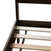 DOMETOUR Full Size Bed with Rattan Headboard, Two Storage Drawers, Rubber Wood Bed with Enhanced  Support Salts and Feet,Espresso - 3 of 4