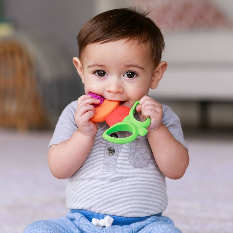 Infantino Little Nibbles Textured Silicone Teether - Fruit, 5 of 6