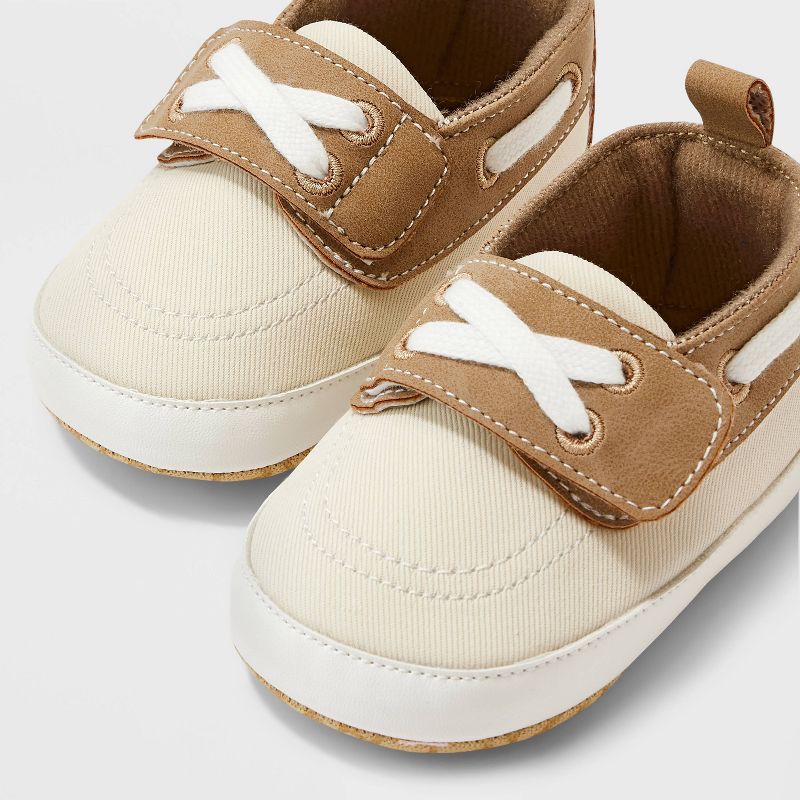 Baby Boys' Crib Shoes - Cat & Jack™ Beige, 2 of 5