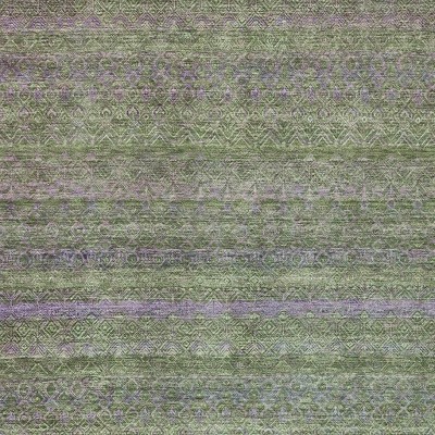 HomeRoots 5' X 8' Olive Green And Purple Striped Washable Indoor Outdoor Area Rug