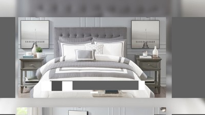 Gray Full Microfiber 8-Piece Comforter and Quilt Set