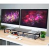 Mount-It! Extra Long Monitor Desk Riser, Desktop Organizer for Double Computer Screens, Laptops, Desktops, TVs, 39 Inches Extra Wide, 44 Lbs. Capacity - 2 of 4