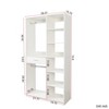 74.8" Freestanding Closet System, Large Walk in Closet Organizer with 2 Hanging Rods and Shelves, Armoire Wardrobe Closet for Bedroom Mudroom - 3 of 4