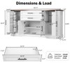 LIVAREEmlen 63" Farmhouse Baker's Racks with 2 Drawers & Door Rack and Adjustable Shelves for Kitchen,Living Room, Entryway,Dining Room - 3 of 4