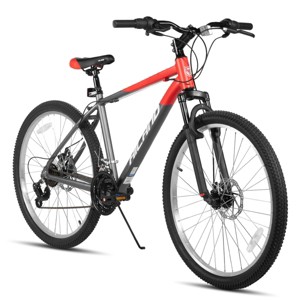 HILAND 26 Inch 27.5 Inch Mountain Bike for Adults, 18-Speed with Front Suspension, Lightweight Aluminum Frame, Dual Disc Brakes - 1 of 4