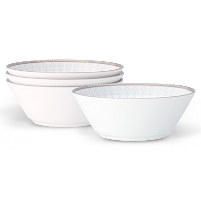 Noritake Silver Colonnade Set of 4 Fruit Bowls