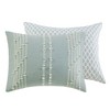 Lyngins Cotton Jacquard Full/Queen Comforter Mini Set, Reversible with Embroidered Stripes & Printed Reverse, Bedding Set with Comforter & Shams - 4 of 4