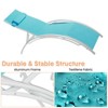 2-Piece Aluminum Alloy Portable Outdoor Lounge Set, Folding Leisure Chair, Oxidation Coating, Adjustable Headrest Pillow - 3 of 4