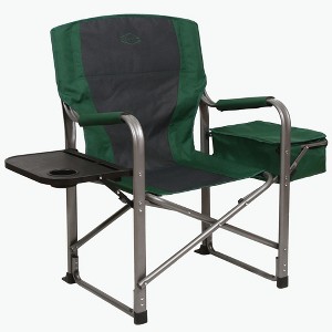 Kamp-Rite Portable Folding Director's Chair with Cooler, Side Table & Cup Holder for Camping, Tailgating, and Sports, 350 LB Capacity - 1 of 4