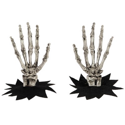 Northlight 7" Skeleton Hands Halloween Window Decoration