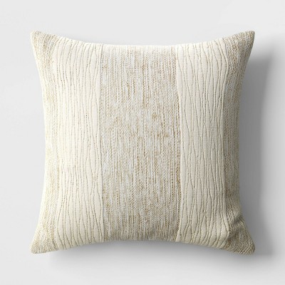 Textural Solid Square Throw Pillow Off-White - Threshold™