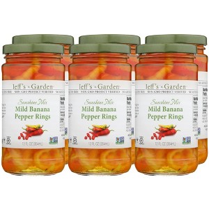 Jeff's Garden Sunshine Mix Mild Banana Pepper Rings - Case of 6/12 fz - 1 of 4