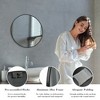 ChicFurnit Decorative Wall Mirrors 20 Inch Round Mirror Wall Mounted Circle Mirrors Vanity Mirror for Bathroom Living Room, Black, 20.00"*0.70"*20.00" - 3 of 4