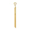 Black Bow Jewelry 14k Yellow Gold X-Large 4mm Hollow Tube Cross Pendant - 2 of 4