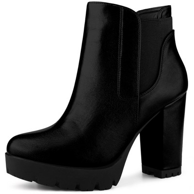 Perphy Women's Platform Chunky High Heels Chelsea Boots : Target