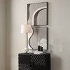Uttermost Contemporary Joel Modern Wood Wall Art Set of 2, Walnut, Grey, and White - 3 of 4
