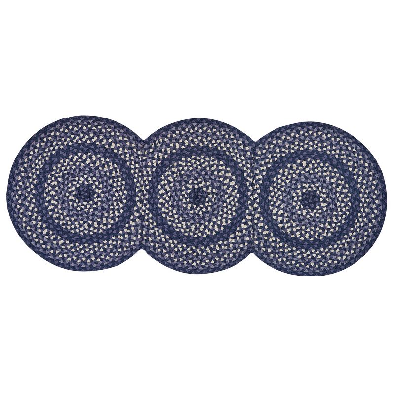 Park Designs Blue and Stone Braided Rug Runner 2'6"x6', 1 of 4
