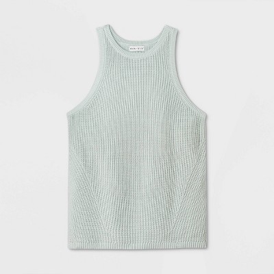 white sweater tank
