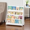 Mshliw 4-Tier Kids Bookshelf, Wooden Toddler Book Display and Toy Storage Organizer for Bedroom, Playroom, or Classroom - 3 of 4