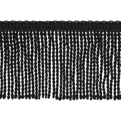 Simplicity Wide Fringe Trim 4'' Black