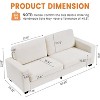 83 Inch Modern Beige Loveseat Sofa, Oversized Deep Seat 2 Seat Couch with Wide Armrest and Plush Backrest, Upholstered Couch, Comfy Cloud Couch for - 3 of 4