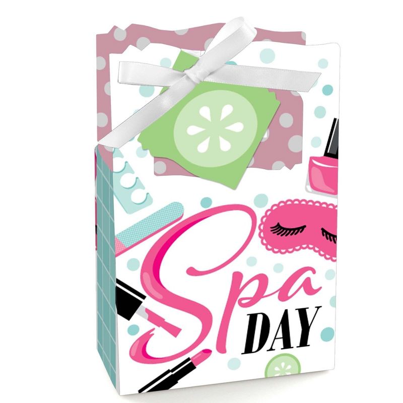 Big Dot of Happiness Spa Day - Girls Makeup Party Favor Boxes - Set of 12, 1 of 6