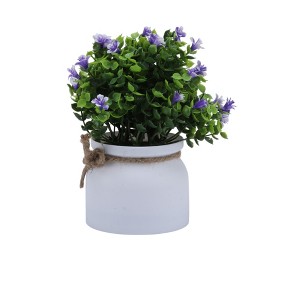 Unique Bargains Artificial Plants Jute-Wrapped Cup Plastic 3.94"x3.94"x8.27" 1 Pc - 1 of 4