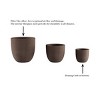 Nature Spring Clay Planter Set - Antique Brown, 3 Pieces - 2 of 4