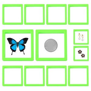 Unique Bargains Transparent PE 3D Floating Display Stand Holder Jewelry Storage Box 12 Pcs - 1 of 3