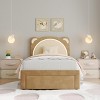 Bed Frame for Kids, Upholstered Platform Bed Frame with Adjustable Headboard & Led Light, Wooden Slats Support, No Box Spring Needed - 4 of 4