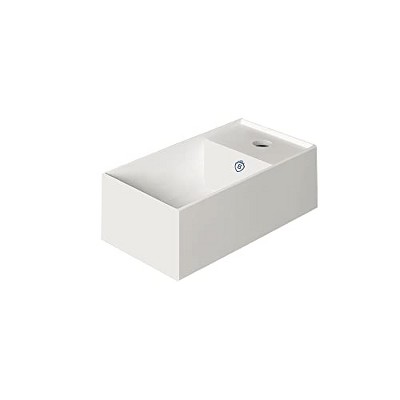 ALFI Britannia Rectangular Wall Mount Basin with Right Single Hole Drill