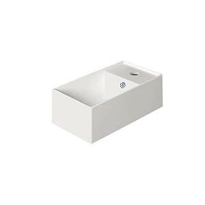 ALFI  Britannia Rectangular Wall Mount Basin with Right Single Hole Drill - 1 of 3